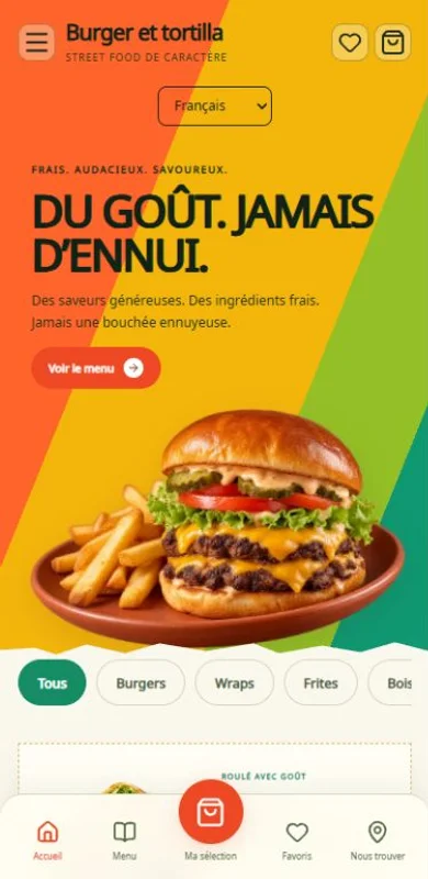 Aperçu de Burger et tortilla