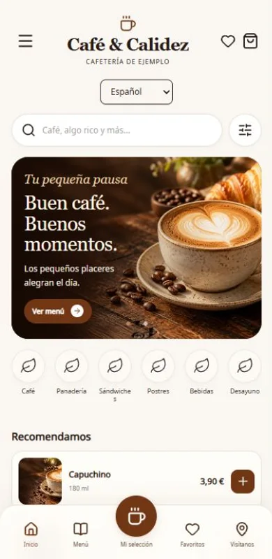 Vista previa de Café y confort