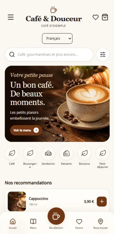 Aperçu de Café et confort