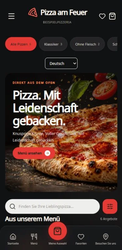 Vorschau von Pizza am Feuer